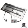 30 In. X 10 In. CSA Certified Fire Pit Burner Kit, Stainless Steel, Propane, Electronic Ignition