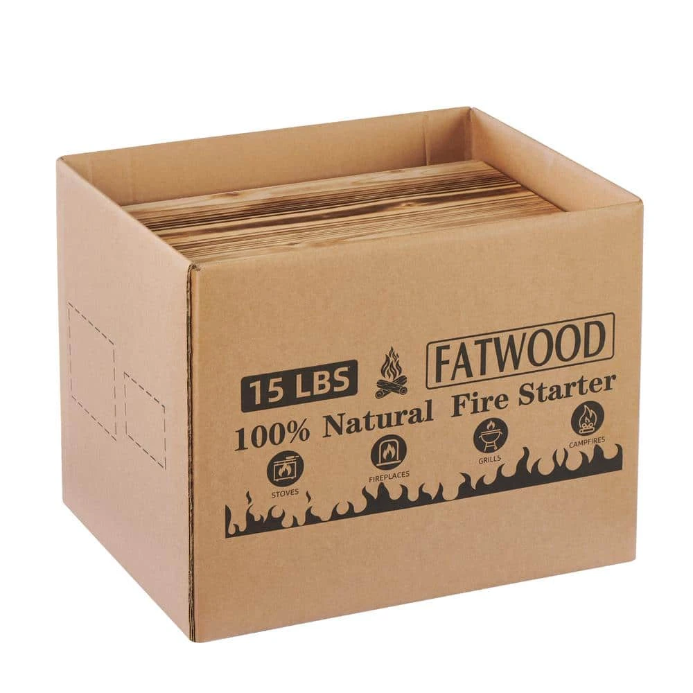 15 Lb. Boxed Fatwood Fire Starter Sticks Gift Box Set With A Wooden Storage Box For Kindling Safe Quickly And Easily 8 15 Lb. Boxed Fatwood Fire Starter Sticks Gift Box Set With A Wooden Storage Box For Kindling Safe Quickly And Easily - Image 8