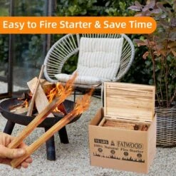 15 Lb. Boxed Fatwood Fire Starter Sticks Gift Box Set With A Wooden Storage Box For Kindling Safe Quickly And Easily 12 15 Lb. Boxed Fatwood Fire Starter Sticks Gift Box Set With A Wooden Storage Box For Kindling Safe Quickly And Easily -Fire Place Store btmway firewood cxx gi123747w1390 sticks01 4f 1000