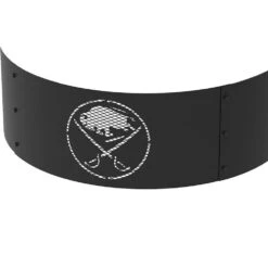Decorative NHL 36 In. X 12 In. Round Steel Wood Fire Pit Ring - Buffalo Sabres -Fire Place Store buffalo sabres blue sky outdoor living fire pit covers and accessories fr361208 bs 1d 1000