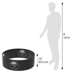 Decorative NHL 36 In. X 12 In. Round Steel Wood Fire Pit Ring - Buffalo Sabres -Fire Place Store buffalo sabres blue sky outdoor living fire pit covers and accessories fr361208 bs 40 1000