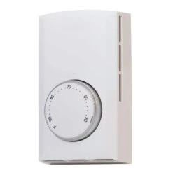 Single-pole 22 Amp Line Voltage 120/240/208-volt Mechanical Wall-mount Non-programmable Thermostat In White
