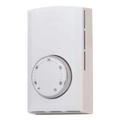 Double-pole 22 Amp Line Voltage 120/240/208-volt Mechanical Wall-mount Non-programmable Thermostat In White