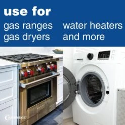 Cambridge 1/2 In. OD X 1/2 In. MIP X 1/2 In. FIP X 12 In. Stainless Steel Standard Gas Connector (102,000 BTU) -Fire Place Store cambridge gas fittings connectors c gc 121212mf 12ec c3 1000