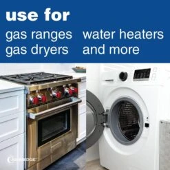 Cambridge 1/2 In. OD X 1/2 In. MIP X 1/2 In. FIP Ball Valve X 24 In. Stainless Steel Standard Gas Connector (85,000 BTU) -Fire Place Store cambridge gas fittings connectors c gc 121212mf 24vec c3 1000