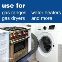 Cambridge 1/2 In. OD X 1/2 In. MIP X 1/2 In. FIP X 48 In. Stainless Steel Standard Gas Connector (60,500 BTU) -Fire Place Store cambridge gas fittings connectors c gc 121212mf 48ec c3 1000