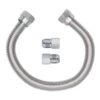 Cambridge 5/8 In. OD X 1/2 In. FIP X 1/2 In. FIP X 18 In. Stainless Steel Standard Gas Connector (164,200 BTU)