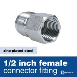 Cambridge 5/8 In. OD X 1/2 In. FIP X 1/2 In. FIP X 24 In. Stainless Steel Standard Gas Connector (150,000 BTU) 9 Cambridge 5/8 In. OD X 1/2 In. FIP X 1/2 In. FIP X 24 In. Stainless Steel Standard Gas Connector (150,000 BTU) -Fire Place Store cambridge gas fittings connectors c gc 581212ff 24ec 4f 1000
