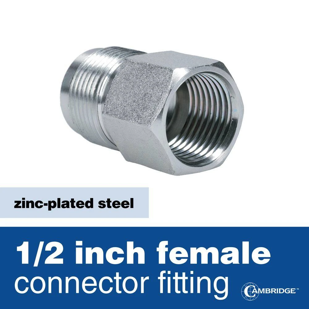 Cambridge 5/8 In. OD X 1/2 In. FIP X 1/2 In. FIP X 24 In. Stainless Steel Standard Gas Connector (150,000 BTU) 3 Cambridge 5/8 In. OD X 1/2 In. FIP X 1/2 In. FIP X 24 In. Stainless Steel Standard Gas Connector (150,000 BTU) - Image 3