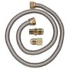 Cambridge 5/8 In. OD X 1/2 In. MIP X 1/2 In. FIP X 48 In. Stainless Steel Standard Gas Connector (106,000 BTU)