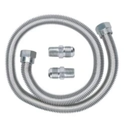 Cambridge 5/8 In. OD X 1/2 In. MIP X 1/2 In. MIP X 36 In. Stainless Steel Standard Gas Connector (125,000 BTU)