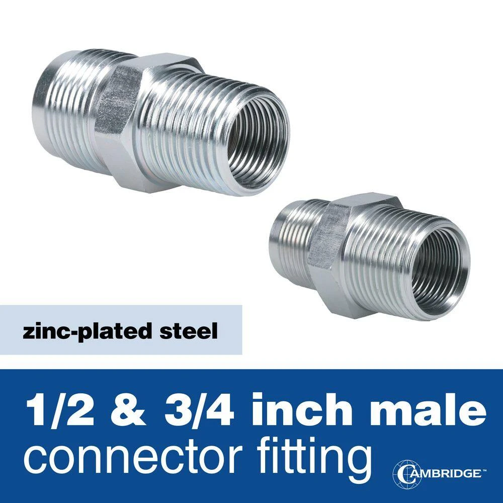 Cambridge 5/8 In. OD X 1/2 In. MIP X 3/4 In. MIP X 36 In. Stainless Steel Standard Gas Connector (125,000 BTU) 3 Cambridge 5/8 In. OD X 1/2 In. MIP X 3/4 In. MIP X 36 In. Stainless Steel Standard Gas Connector (125,000 BTU) - Image 3
