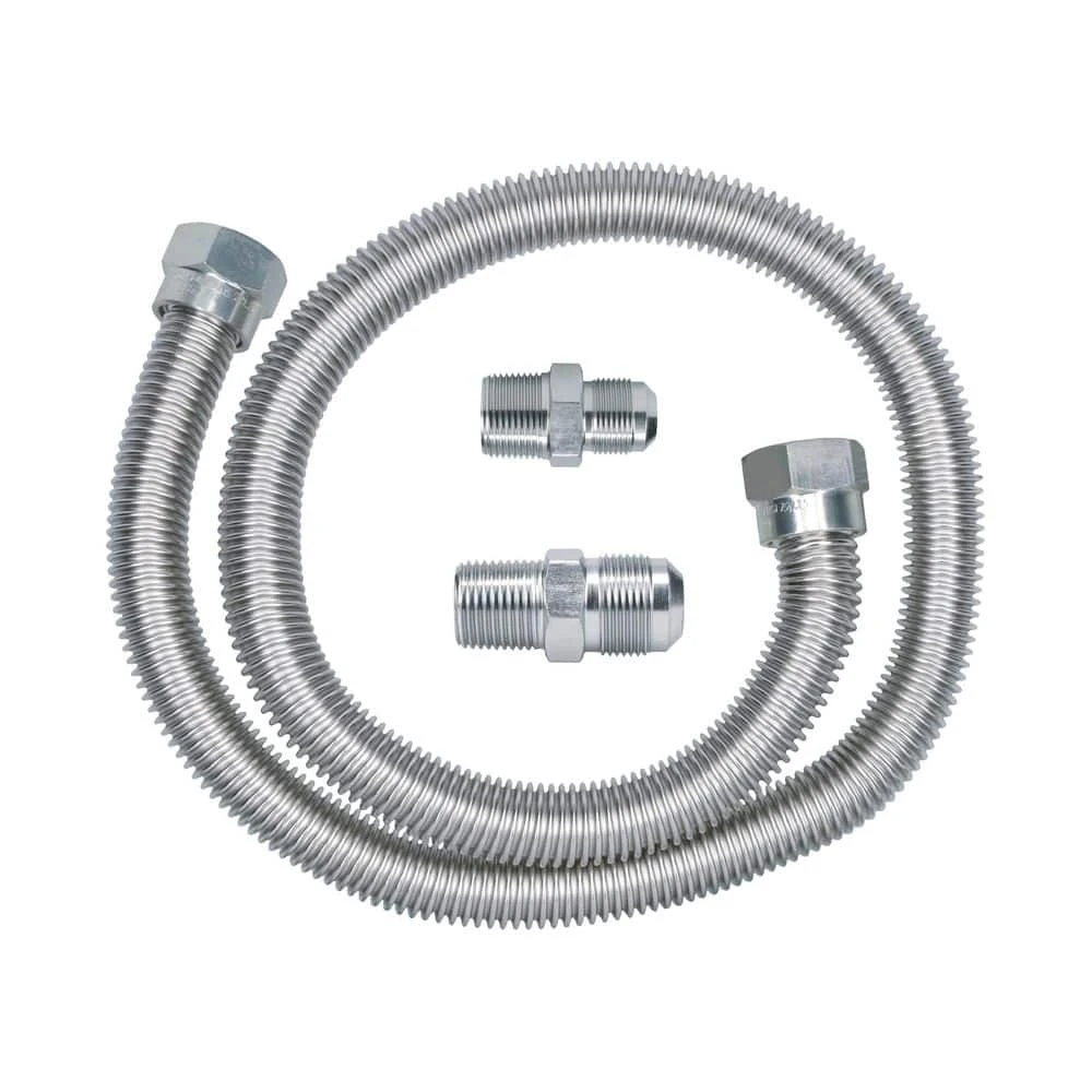 Cambridge 5/8 In. OD X 1/2 In. MIP X 3/4 In. MIP X 36 In. Stainless Steel Standard Gas Connector (125,000 BTU) 1 Cambridge 5/8 In. OD X 1/2 In. MIP X 3/4 In. MIP X 36 In. Stainless Steel Standard Gas Connector (125,000 BTU)