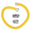 Cambridge 1 In. OD X 3/4 In. MIP X 3/4 In. FIP X 36 In. Stainless Steel Yellow Coated Gas Connector (255,900 BTU)