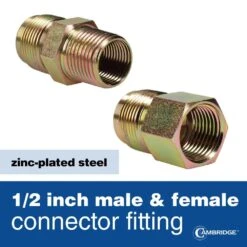 Cambridge 5/8 In. OD X 1/2 In. MIP X 1/2 In. FIP X 18 In. Stainless Steel Yellow Coated Gas Connector (164,200 BTU) 9 Cambridge 5/8 In. OD X 1/2 In. MIP X 1/2 In. FIP X 18 In. Stainless Steel Yellow Coated Gas Connector (164,200 BTU) -Fire Place Store cambridge gas fittings connectors c gcy 581212mf 18ec 4f 1000