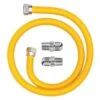 Cambridge 5/8 In. OD X 1/2 In. MIP X 1/2 In. MIP X 48 In. Stainless Steel Yellow Coated Gas Connector (106,000 BTU)