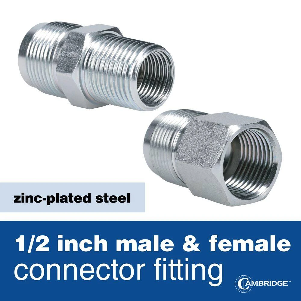 Cambridge 5/8 In. OD X 1/2 In. MIP X 1/2 In. FIP X 18 In. Stainless Steel Standard Gas Connector (164,200 BTU) 3 Cambridge 5/8 In. OD X 1/2 In. MIP X 1/2 In. FIP X 18 In. Stainless Steel Standard Gas Connector (164,200 BTU) - Image 3