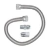 Cambridge 5/8 In. OD X 1/2 In. MIP X 1/2 In. FIP X 24 In. Stainless Steel Standard Gas Connector (150,000 BTU)