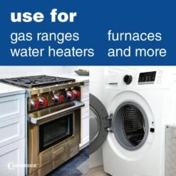 Cambridge 5/8 In. OD X 1/2 In. MIP X 1/2 In. FIP X 24 In. Stainless Steel Standard Gas Connector (150,000 BTU) 8 Cambridge 5/8 In. OD X 1/2 In. MIP X 1/2 In. FIP X 24 In. Stainless Steel Standard Gas Connector (150,000 BTU) -Fire Place Store cambridge gas fittings connectors cgc581212mf24 c3 1000