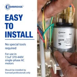 Cambridge 2.01 In. X 1.22 In. X 2.17 In. Aluminum 7.5 MFD 440-Volt/370-Volt Single Oval Run Capacitor (1-Pack) 13 Cambridge 2.01 In. X 1.22 In. X 2.17 In. Aluminum 7.5 MFD 440-Volt/370-Volt Single Oval Run Capacitor (1-Pack) -Fire Place Store cambridge grow room ventilation 202360pm 31 1000