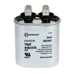 Cambridge 2.01 In. X 1.22 In. X 2.17 In. Aluminum 10 MFD 440-Volt/370-Volt Single Oval Run Capacitor (1-Pack)