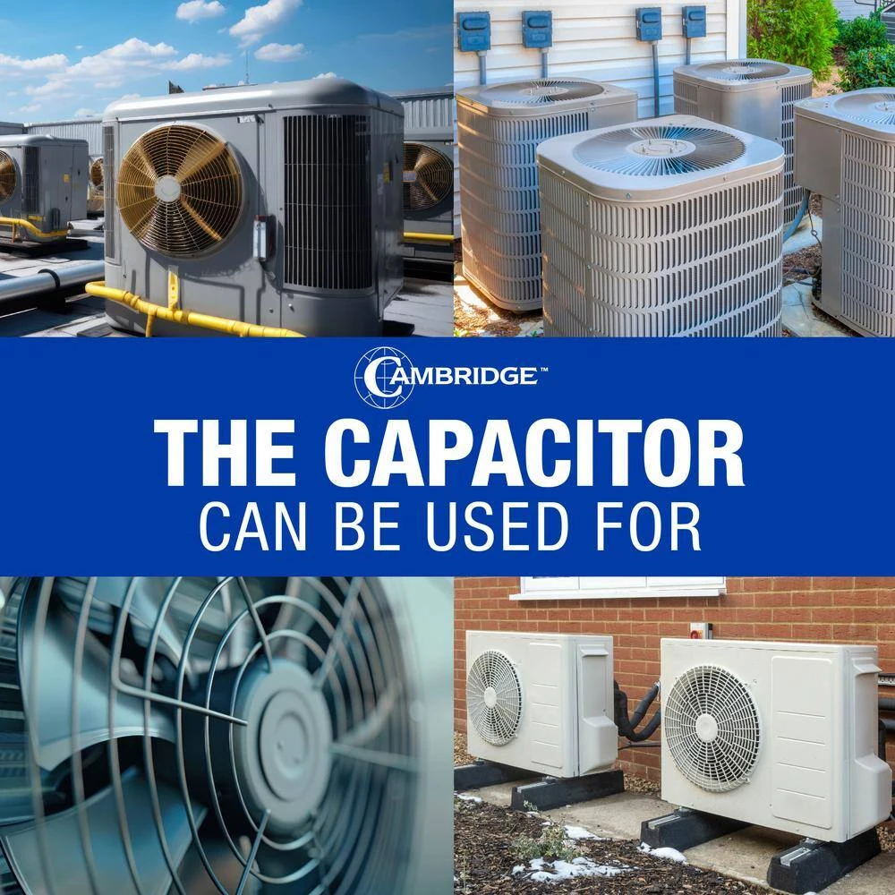 Cambridge 1.97 In. X 1.97 In. X 3.35 In. Aluminum 25 Plus 5 MFD 440-Volt/370-Volt Dual Round Run Capacitor (1-Pack) 6 Cambridge 1.97 In. X 1.97 In. X 3.35 In. Aluminum 25 Plus 5 MFD 440-Volt/370-Volt Dual Round Run Capacitor (1-Pack) - Image 6