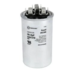 Cambridge 1.97 In. X 1.97 In. X 3.35 In. Aluminum 30 Plus 5 MFD, 440-Volt/370-Volt Dual Round Run Capacitor (1-Pack)