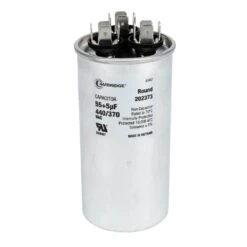 Cambridge 1.97 In. X 1.97 In. X 3.94 In. Aluminum 55 Plus 5 MFD, 440-Volt/370-Volt Dual Round Run Capacitor (1-Pack)