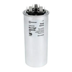 Cambridge 1.97 In. X 1.97 In. X 4.53 In. Aluminum 55 Plus 7.5 MFD, 440-Volt/370-Volt Dual Round Run Capacitor (1-Pack)