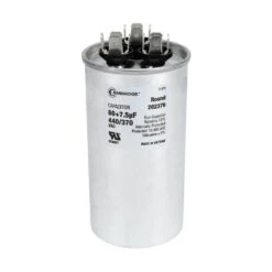 Cambridge 2.17 In. X 2.17 In. X 4.13 In. Aluminum 60 Plus 7.5 MFD, 440-Volt/370-Volt Dual Round Run Capacitor (1-Pack)
