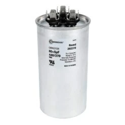 Cambridge 2.36 In. X 2.36 In. X 4.53 In. Aluminum 80 Plus 5 MFD, 440-Volt/370-Volt Dual Round Run Capacitor (1-Pack)