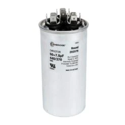 Cambridge 1.97 In. X 1.97 In. X 3.94 In. Aluminum 50 Plus 7.5 MFD, 440-Volt/370-Volt Dual Round Run Capacitor (1-Pack)