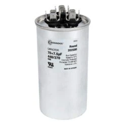 Cambridge 2.17 In. X 2.17 In. X 4.13 In. Aluminum 70 Plus 7.5 MFD, 440-Volt/370-Volt Dual Round Run Capacitor (1-Pack)