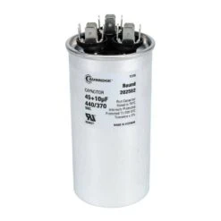Cambridge 1.97 In. X 1.97 In. X 3.94 In. Aluminum 45 Plus 10 MFD, 440-Volt/370-Volt Dual Round Run Capacitor (1-Pack)