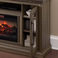 Sutton 68 In. Media Console Infrared Electric Fireplace In Camel Brown With Charcoal Top 9 Sutton 68 In. Media Console Infrared Electric Fireplace In Camel Brown With Charcoal Top -Fire Place Store camel brown and charcoal home decorators collection fireplace tv stands hdfp68 48 40 1000
