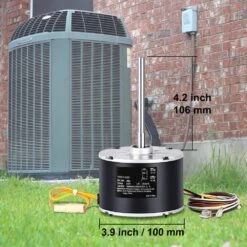 Condenser Fan Motor, 1/5 HP 208-230-Volt, 1075RPM, OEM Standard Upgraded Replacement Condenser Motor Reversible Rotating -Fire Place Store capacitors dslnqdj15hp10j7vvv7 sk0217 76 1000