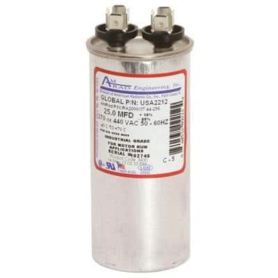 USA2212-25 MFD 370/440 VAC Round Motor Run Capacitor 1 USA2212-25 MFD 370/440 VAC Round Motor Run Capacitor