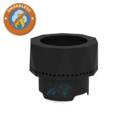 The Ridge NFL 15.7 In. X 12.5 In. Round Steel Smokeless Wood Pellet Portable Fire Pit With Bag, Screen-Carolina Panthers 14 The Ridge NFL 15.7 In. X 12.5 In. Round Steel Smokeless Wood Pellet Portable Fire Pit With Bag, Screen-Carolina Panthers -Fire Place Store carolina panthers blue sky outdoor living wood burning fire pits pfp1513panthers a0 1000