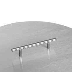 Fire Pit Cover For 13 In. Round Burner Pan, Stainless Steel, Wrapped Edge (16 In. X 16 In. X 1.5 In. ) -Fire Place Store celestial fire glass fire pit covers and accessories cvr 13r 4f 1000