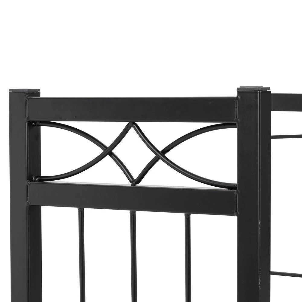 31 In. W Black Outdoor Metal Firewood Rack With 4 Wheels 8 31 In. W Black Outdoor Metal Firewood Rack With 4 Wheels - Image 8