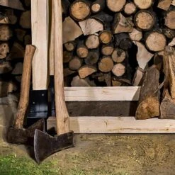 Outdoor Firewood Log Rack Bracket Kit, Fireplace Wood Storage Holder Adjustable To Any Length (2-Bracket Kit) -Fire Place Store cesicia firewood sfirewood3 76 1000