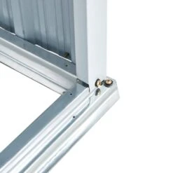 32.7"D X 131.5"W X 62.2"H Galvanized Steel Firewood Storage Log Rack In Dark Gray With Roof -Fire Place Store cesicia firewood w465firewood5 fa 1000