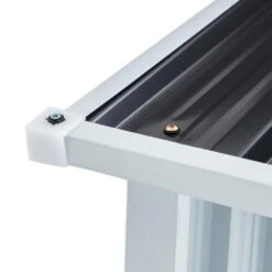 32.7"D X 72.8"W X 58.3"H Galvanized Steel Firewood Storage Log Rack In Dark Gray With Roof -Fire Place Store cesicia firewood w465firewood6 fa 1000