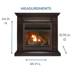 Dual Fuel Ventless Fireplace - 32,000 BTU, Remote Control, Chocolate Finish -Fire Place Store chocolate duluth forge gas fireplaces 170158 fa 1000