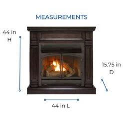 Dual Fuel Ventless Fireplace - 32,000 BTU, T-Stat Control, Chocolate Finish -Fire Place Store chocolate duluth forge gas fireplaces 170159 fa 1000