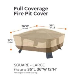 Veranda 36 In. Square Full Coverage Fire Pit Cover -Fire Place Store classic accessories fire pit covers and accessories 55 491 011501 00 c3 1000