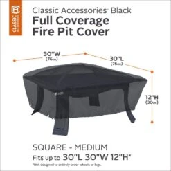 Small Square Full Coverage Fire Pit Cover 9 Small Square Full Coverage Fire Pit Cover -Fire Place Store classic accessories fire pit covers and accessories 55 555 010401 00 4f 1000