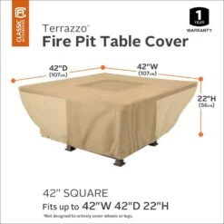 Terrazzo 42 In. Square Fire Pit Table Cover 10 Terrazzo 42 In. Square Fire Pit Table Cover -Fire Place Store classic accessories fire pit covers and accessories 55 824 022001 ec e1 1000