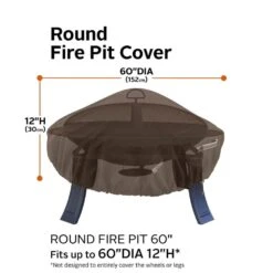 Madrona Waterproof 60 In. Round Fire Pit Cover -Fire Place Store classic accessories fire pit covers and accessories 55 834 056601 rt 40 1000