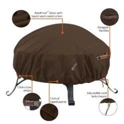 Madrona Waterproof 60 In. Round Fire Pit Cover -Fire Place Store classic accessories fire pit covers and accessories 55 834 056601 rt a0 1000